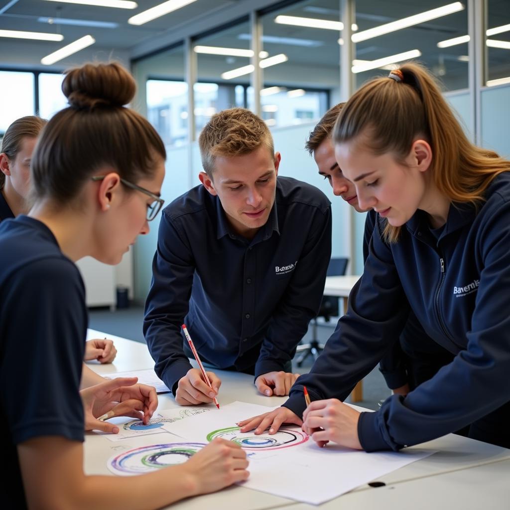 Teamwork während der Ausbildung bei Bayer 04 Leverkusen