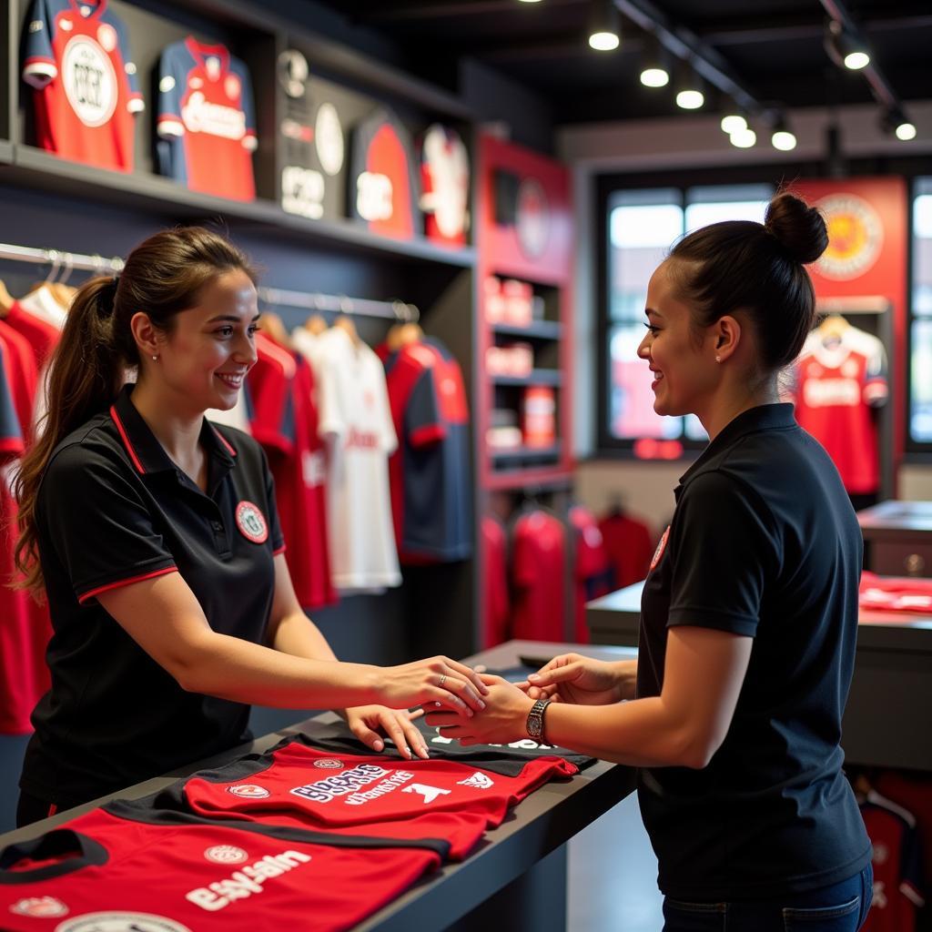 Aushilfe im Fanshop Leverkusen Rheindorf