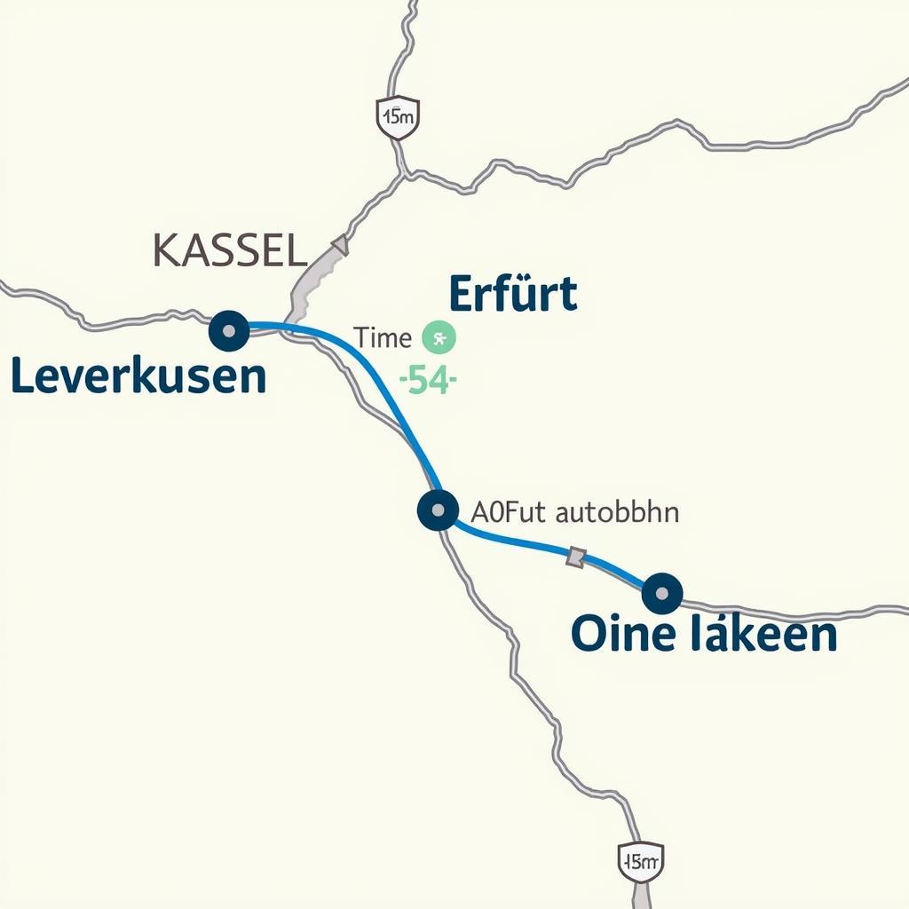 Autobahn A4 von Erfurt nach Leverkusen