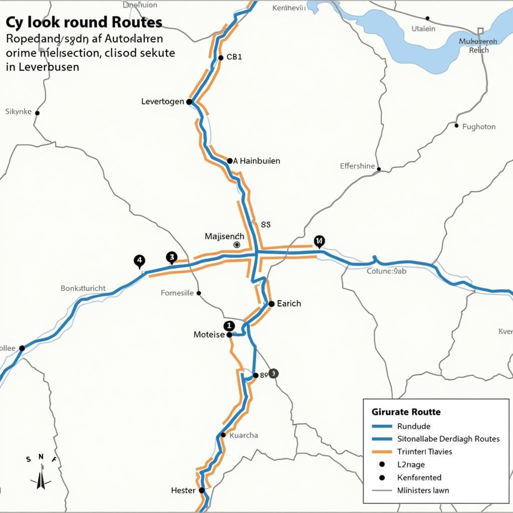 Umleitung wegen Sperrung der Autobahn Leverkusen