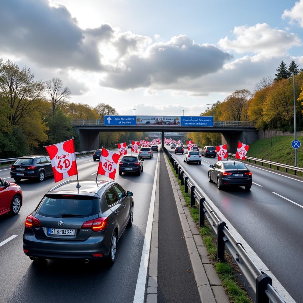 Autobahnmeisterei Bonnstr. 71 Leverkusen: Verkehr an Spieltagen