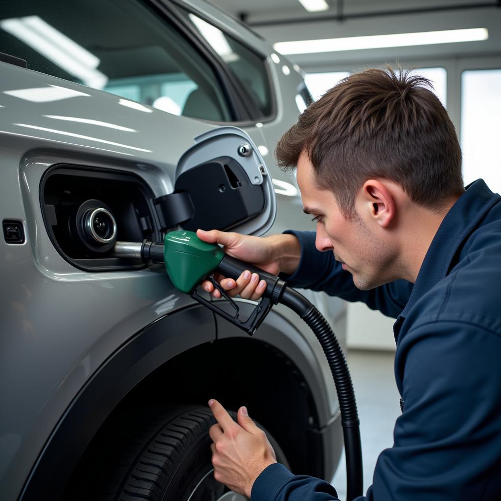 Autogas Umrüstung in einer Werkstatt in Leverkusen