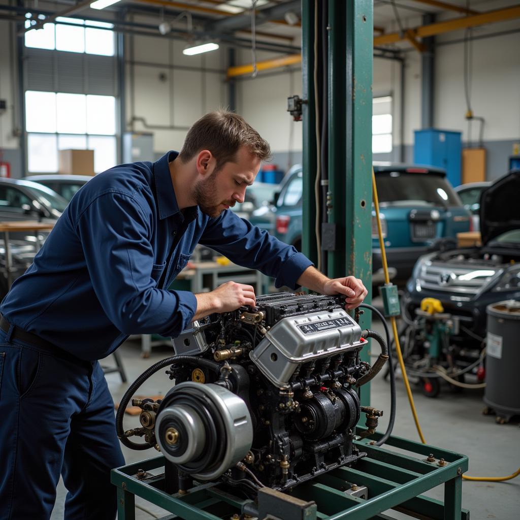 Autogas Umrüstung in einer Werkstatt in Leverkusen