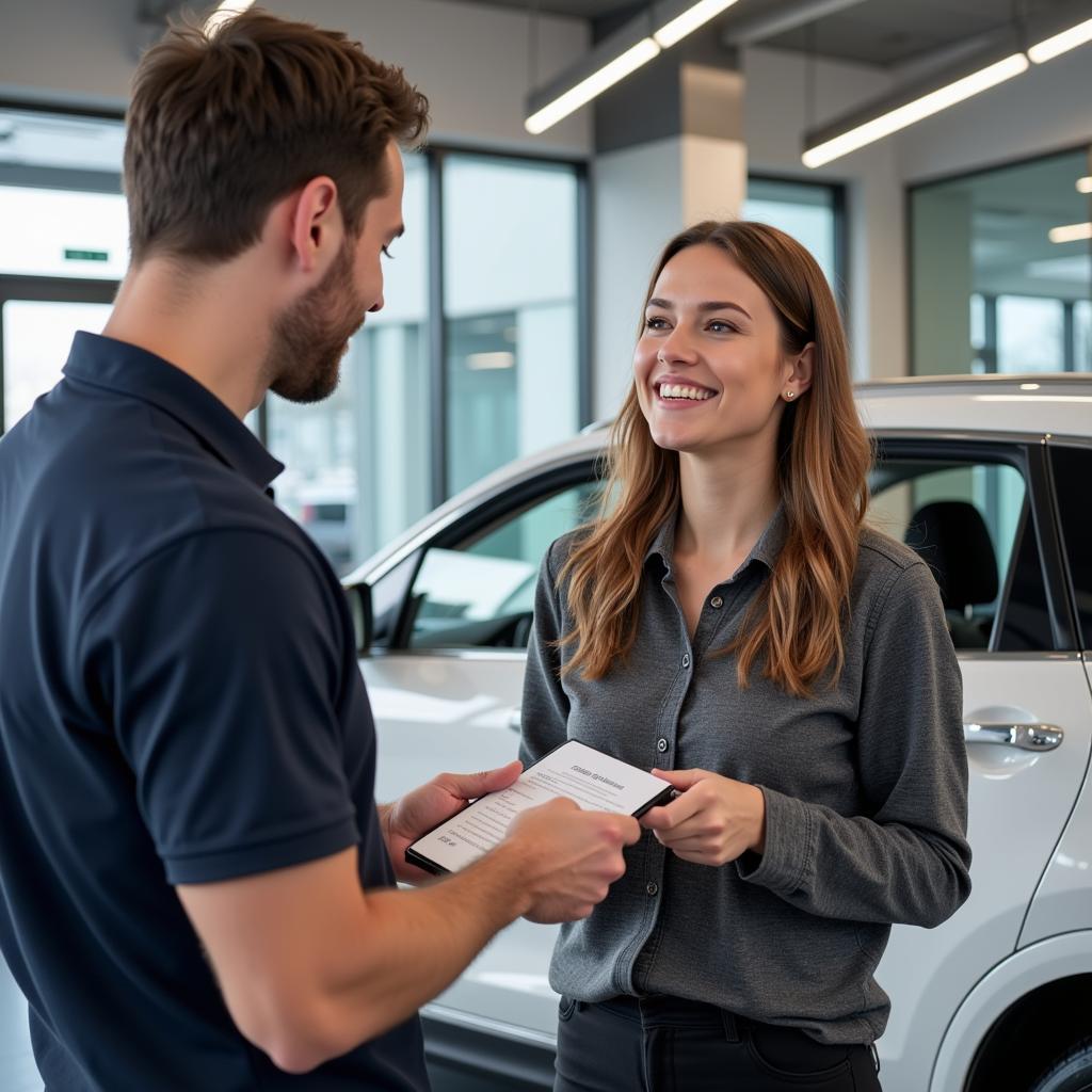 Kundenberatung bei Autohändler Stitz Leverkusen