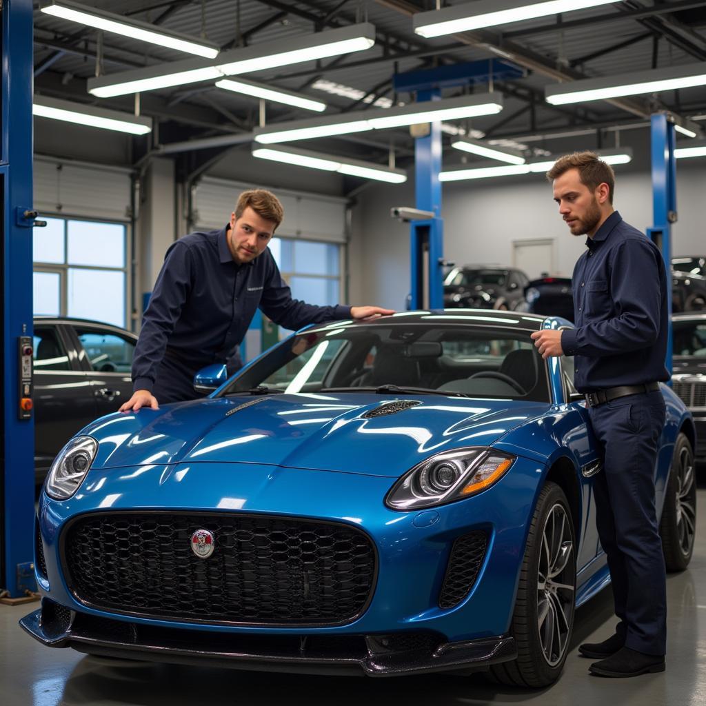 Das Werkstatt-Team vom Autohaus Bender in Leverkusen