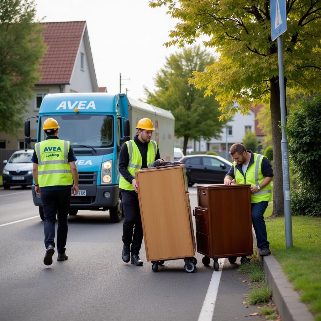 Abholung von Sperrmüll durch die AVEA Leverkusen