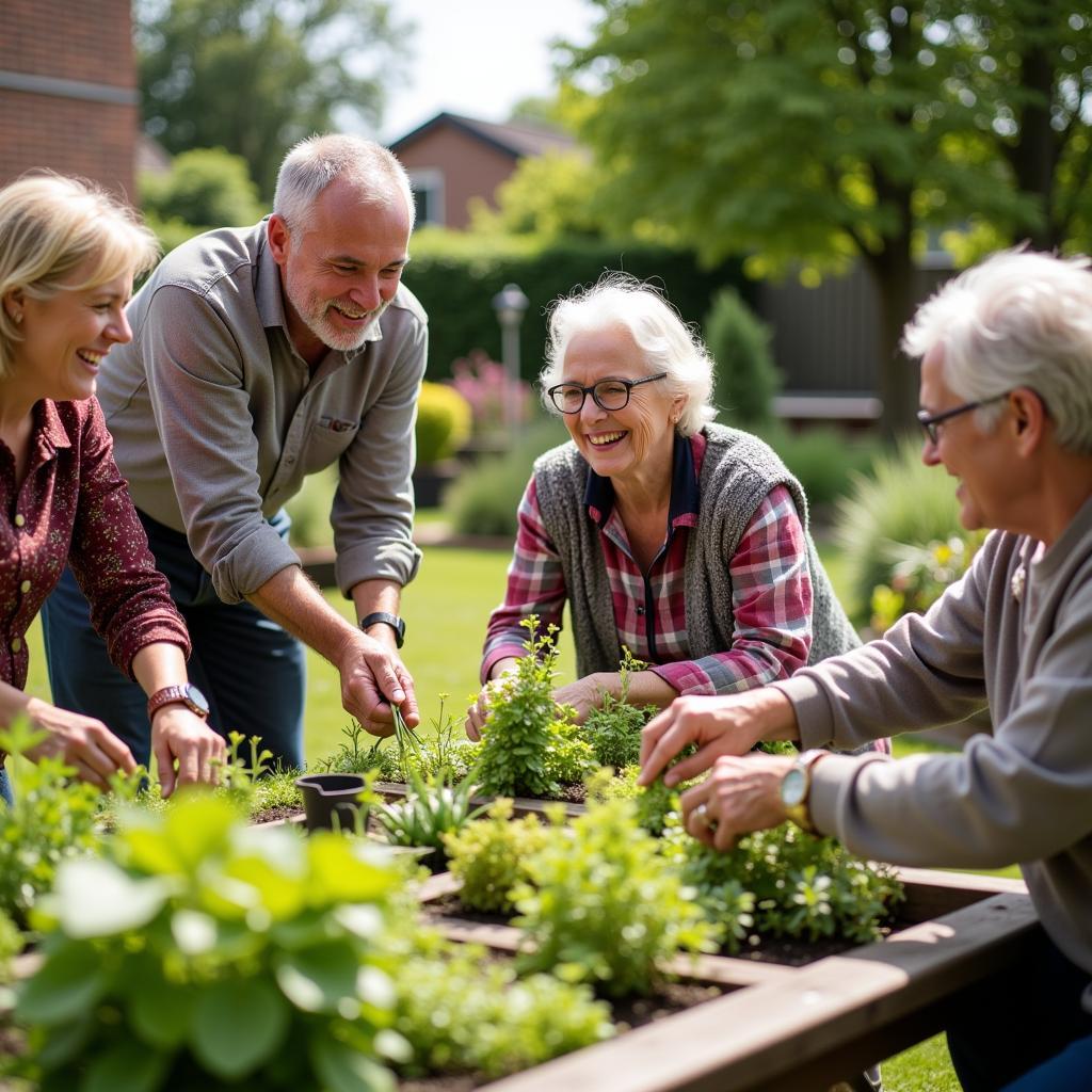 AWO Demenz WG Leverkusen: Bewohner genießen die Zeit im Garten