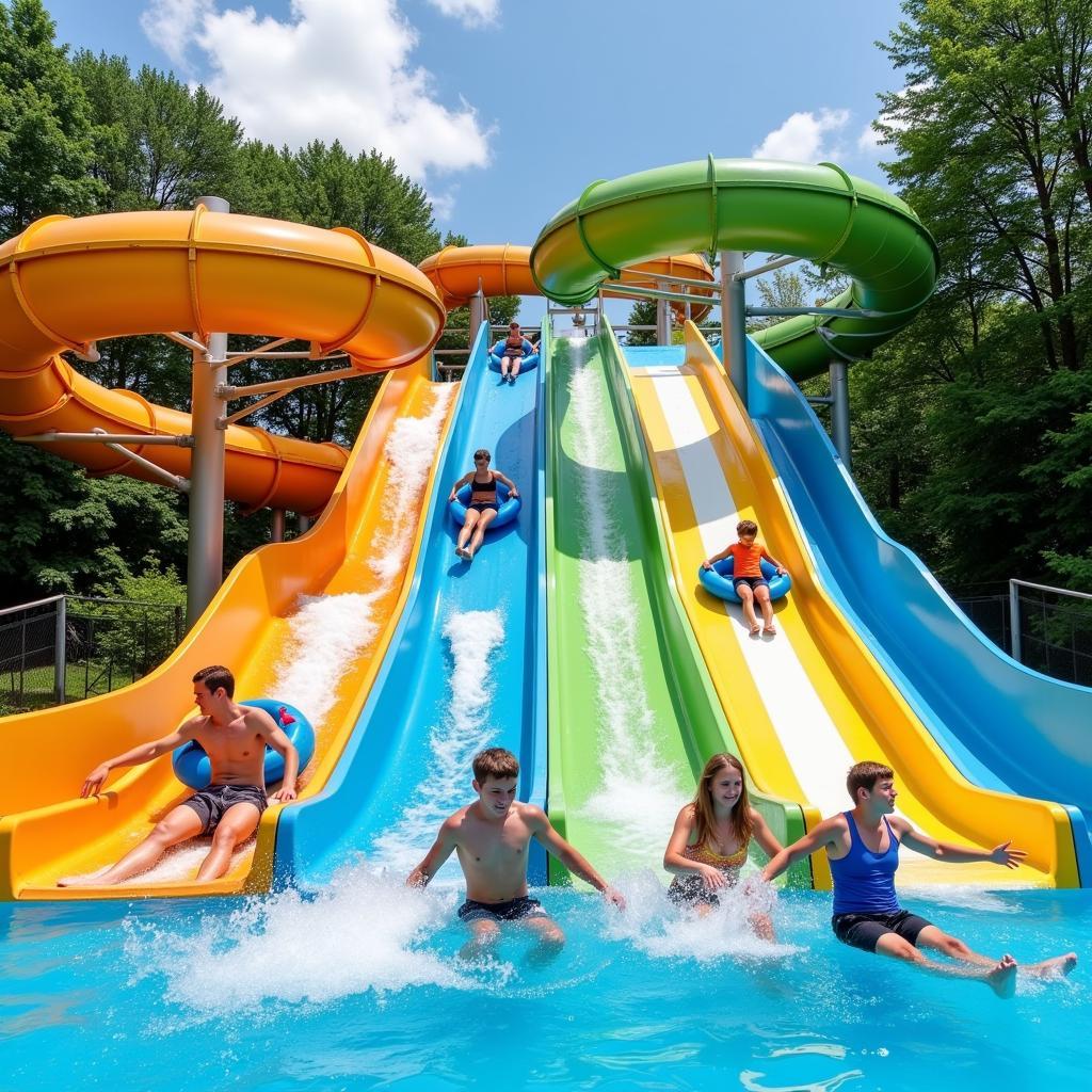 Wasserrutschen im Bad Calevornia Leverkusen