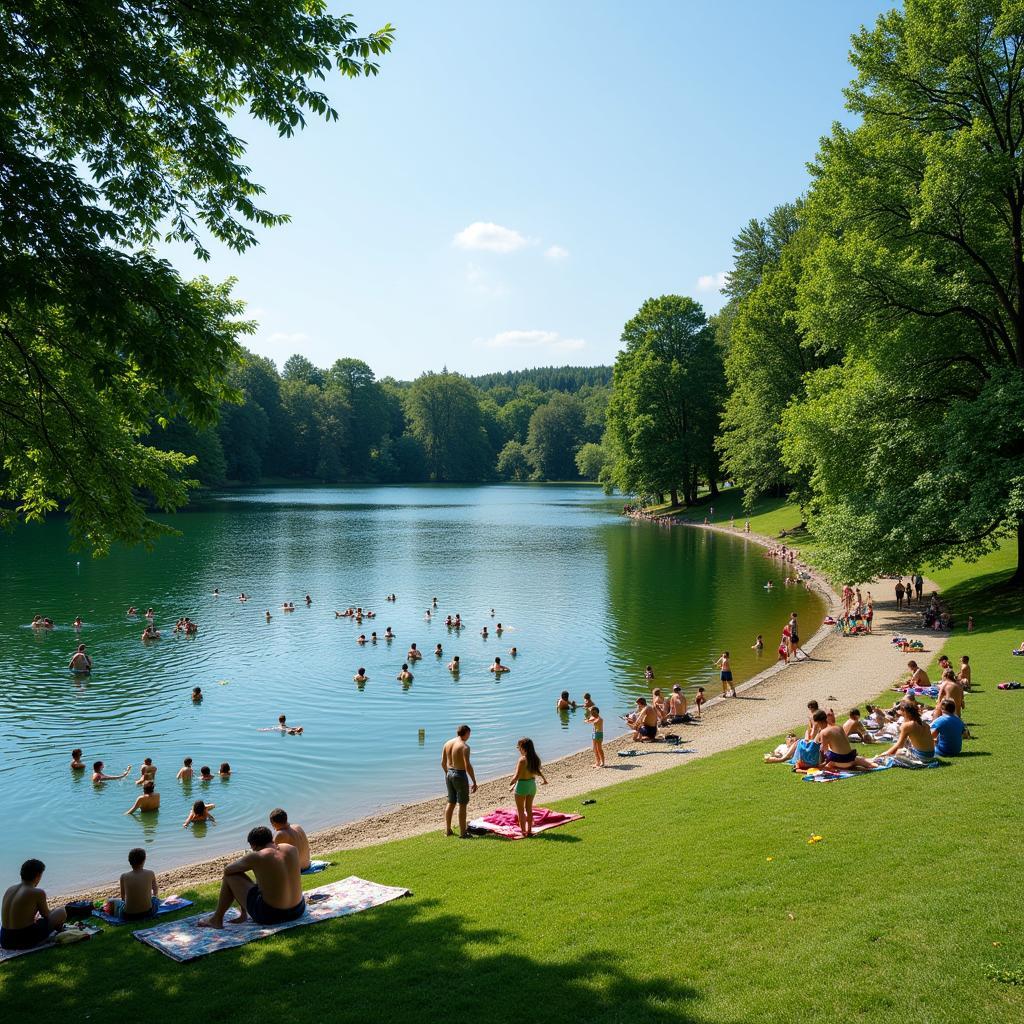 Entspannen am Badesee Leverkusen