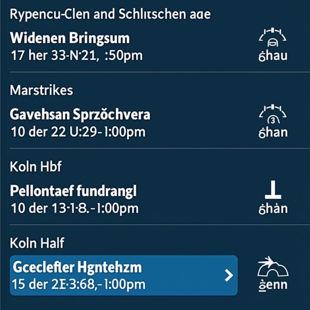 Bahnfahrplan Leverkusen Schlebusch - Köln Hbf