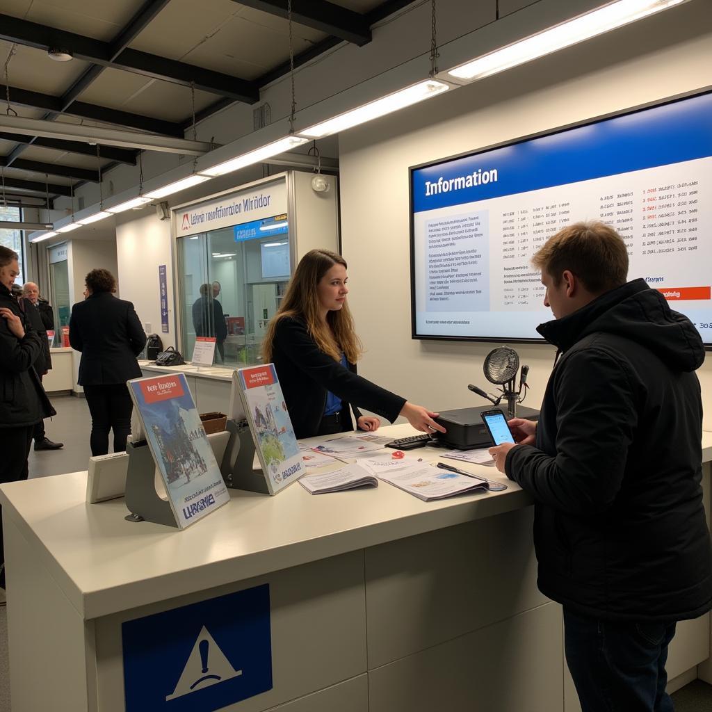 Informationsschalter im Bahnhof Leverkusen Mitte