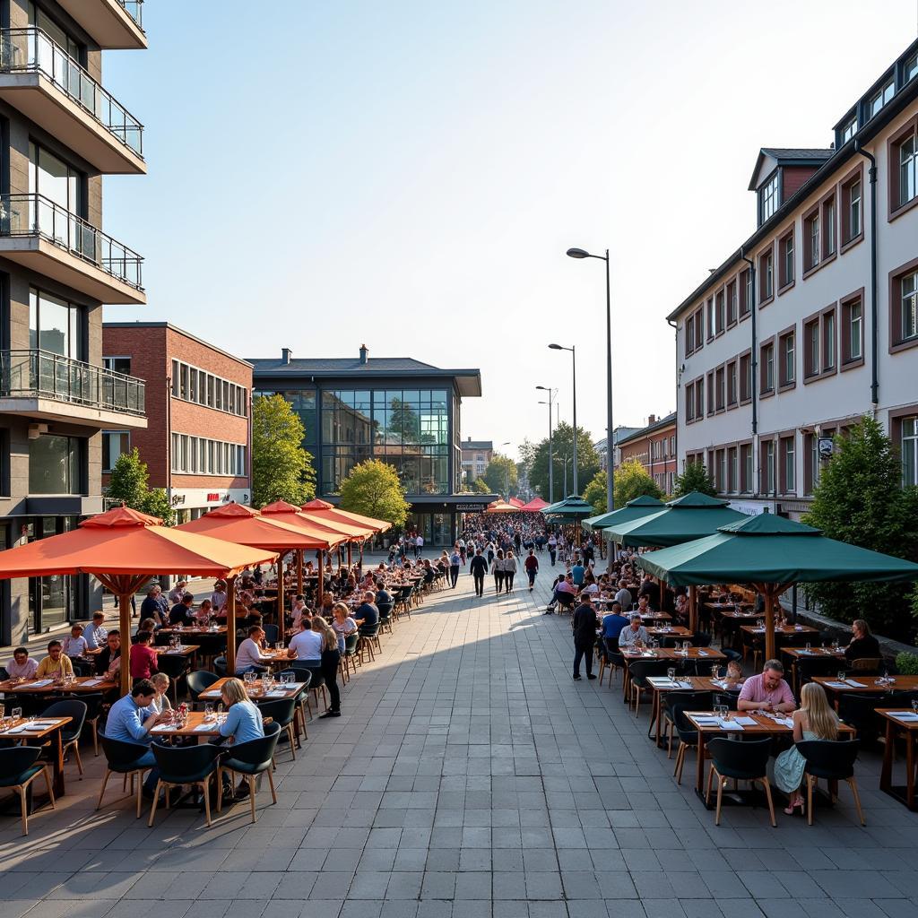 Umgebung und Services am Bahnhof Leverkusen Mitte