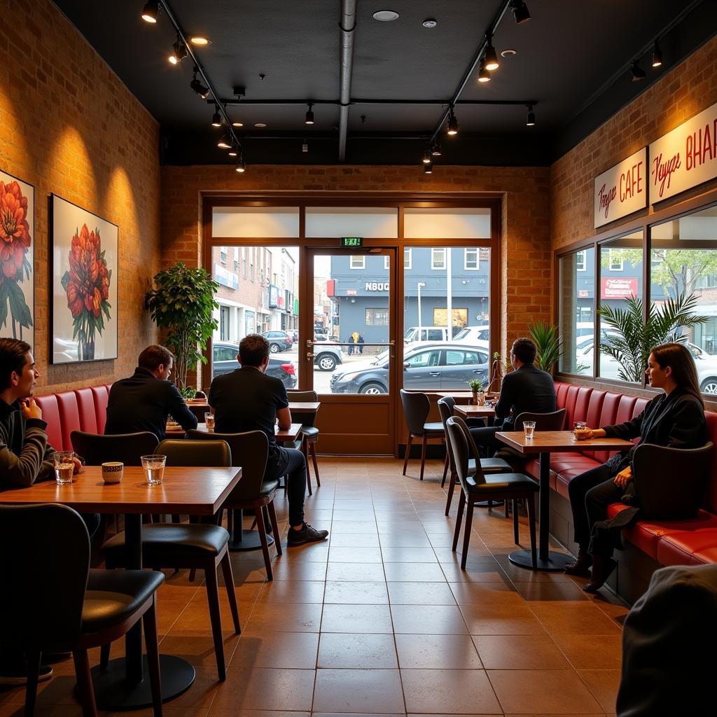 Gemütliche Atmosphäre im Bahnstadt Cafe Leverkusen