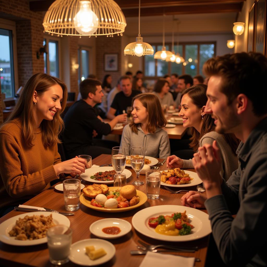 Familienessen in einem Balkan Restaurant in Leverkusen Wiesdorf