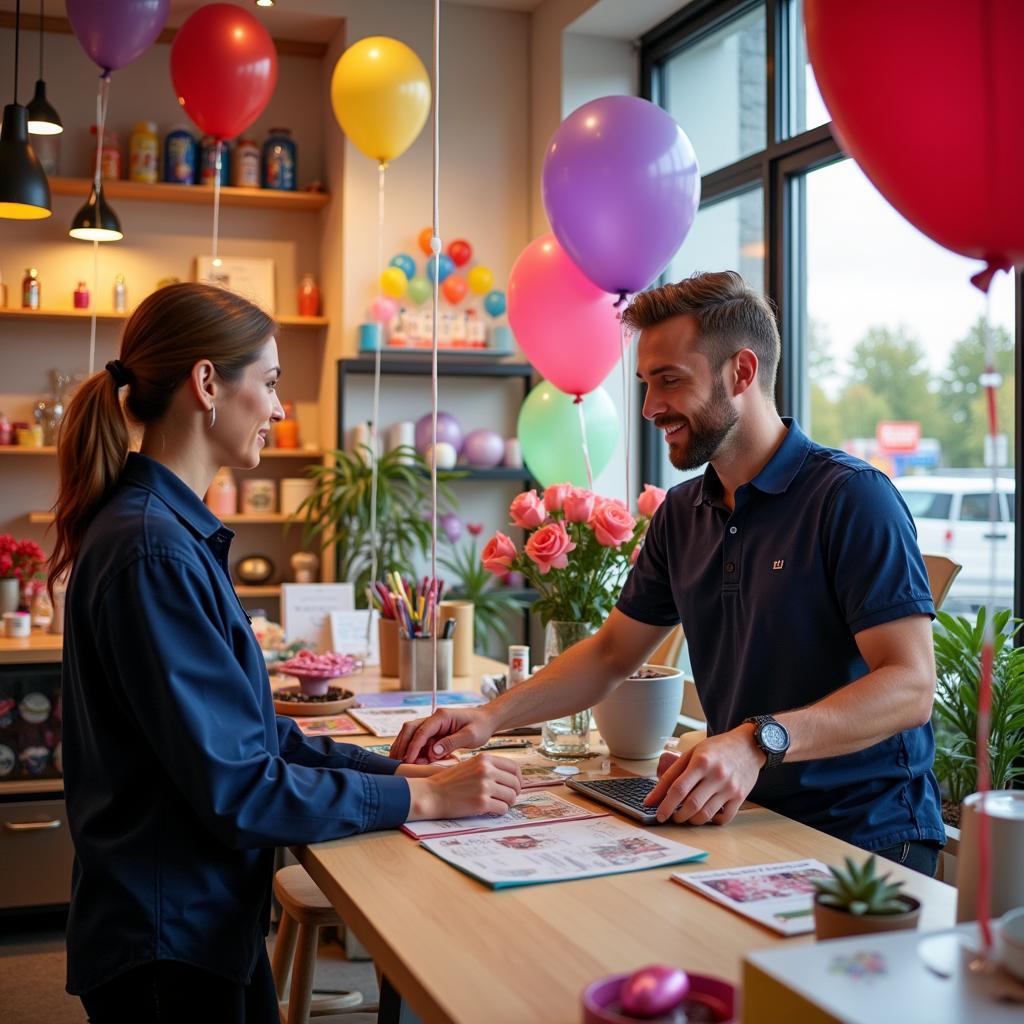 Professioneller Service in einem Leverkusener Ballon Shop