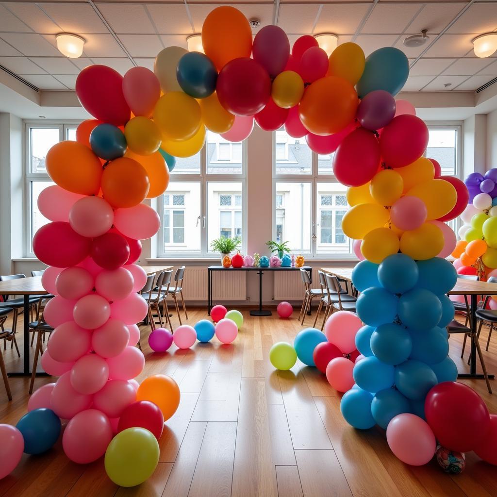 Ballondekoration für eine Geburtstagsfeier in Leverkusen