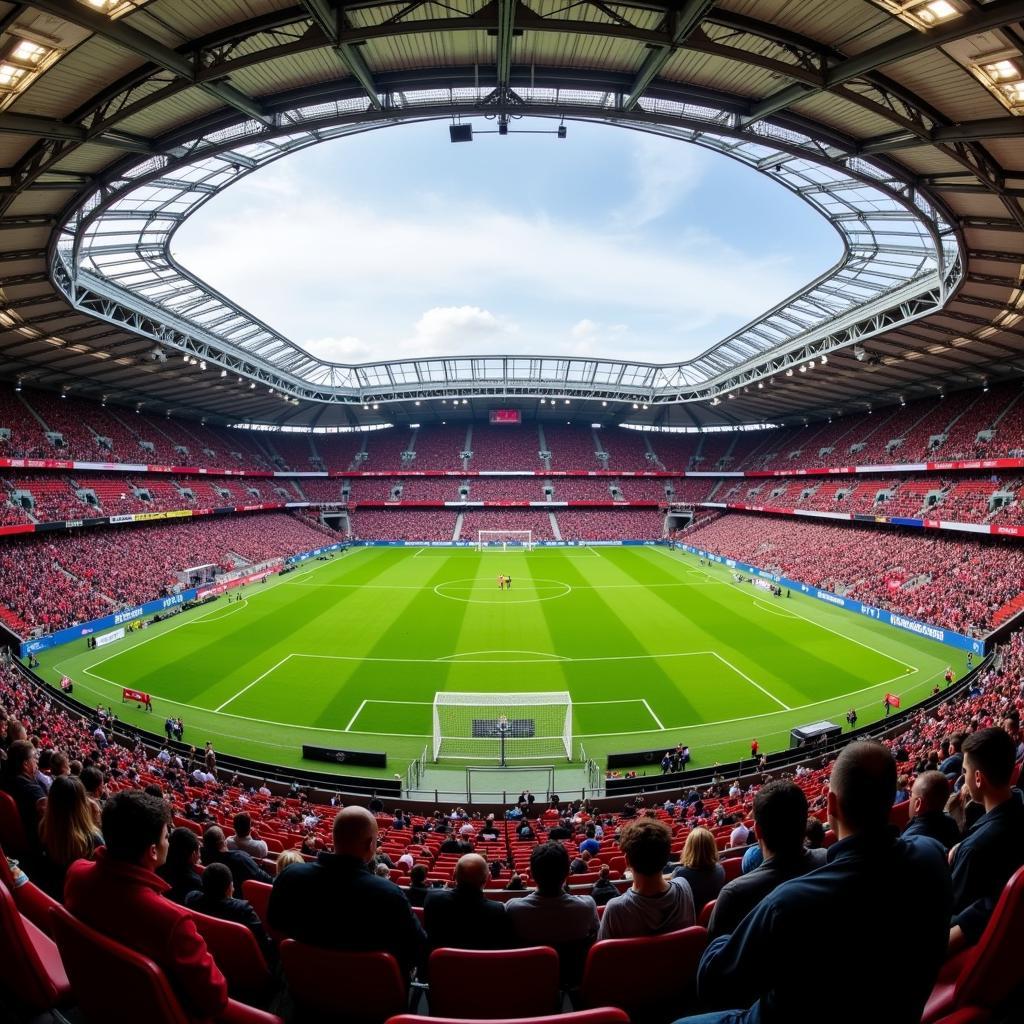 Die BayArena, Heimstadion des Ballonverein Leverkusen