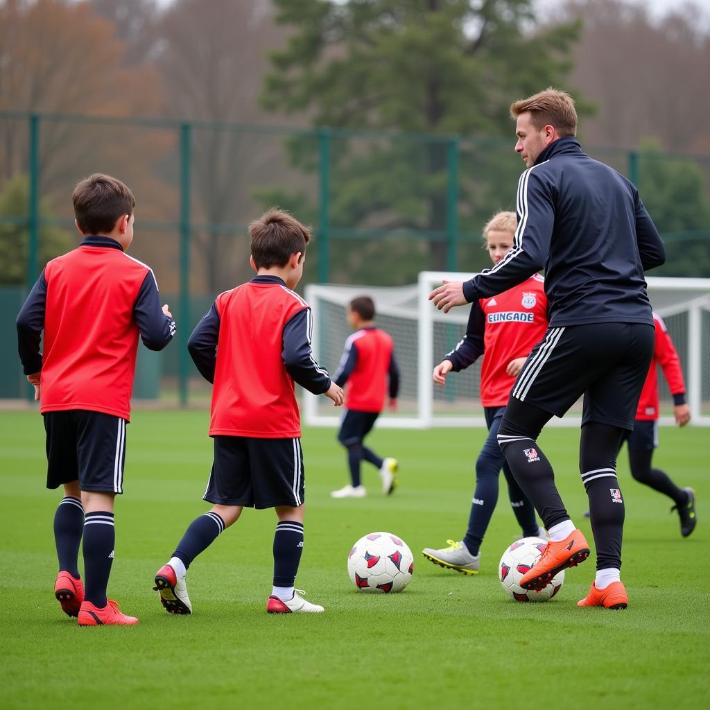 Bambini trainieren bei Bayer 04 Leverkusen