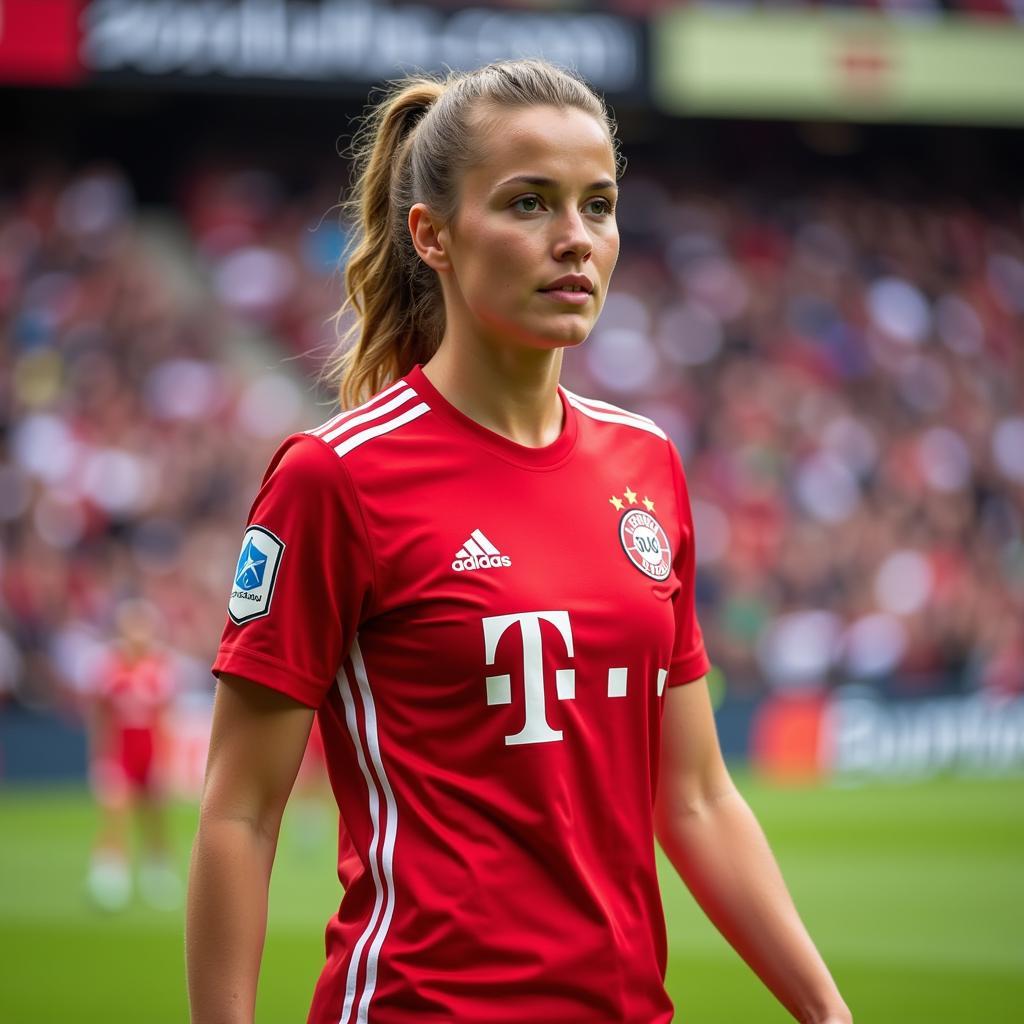 Barbara Benkenstein im Trikot von Bayer 04 Leverkusen