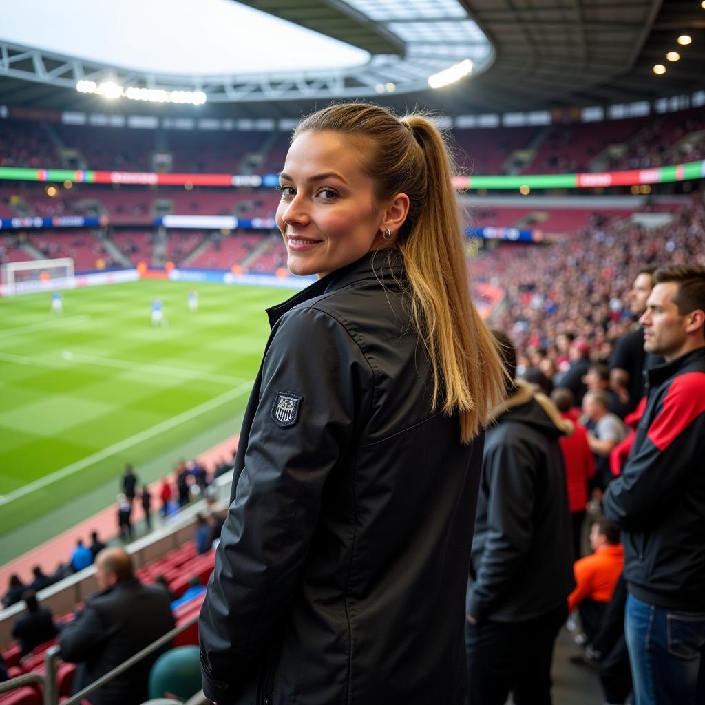 Barbara Bödege bei einem Sportevent