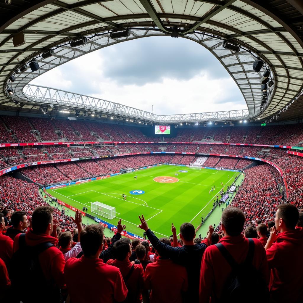 Die Fan-Unterstützung im Stadion ist für Bayer 04 Leverkusen von großer Bedeutung