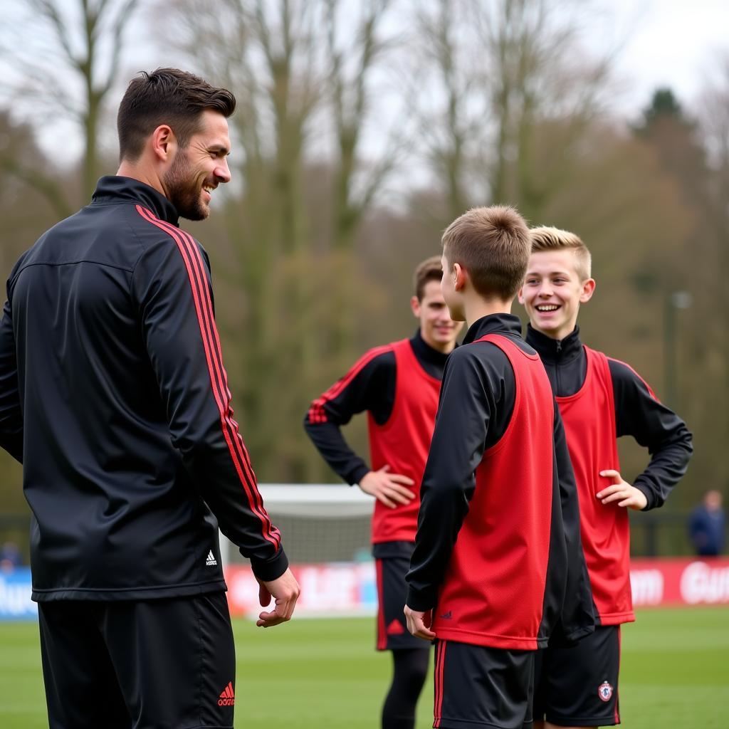 Basir Leverkusen trainiert mit der Jugend