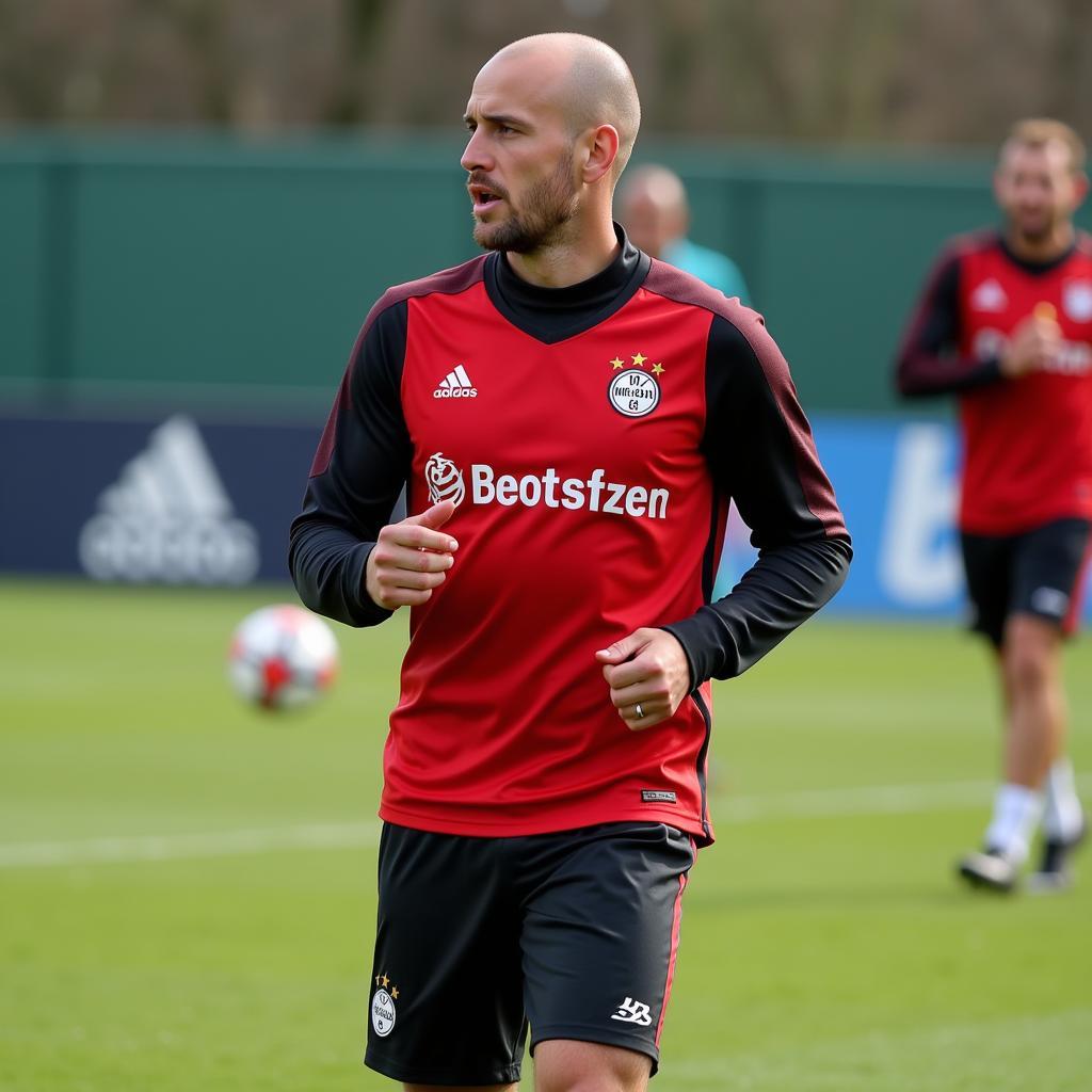 Baskalari Mike Leverkusen im Training