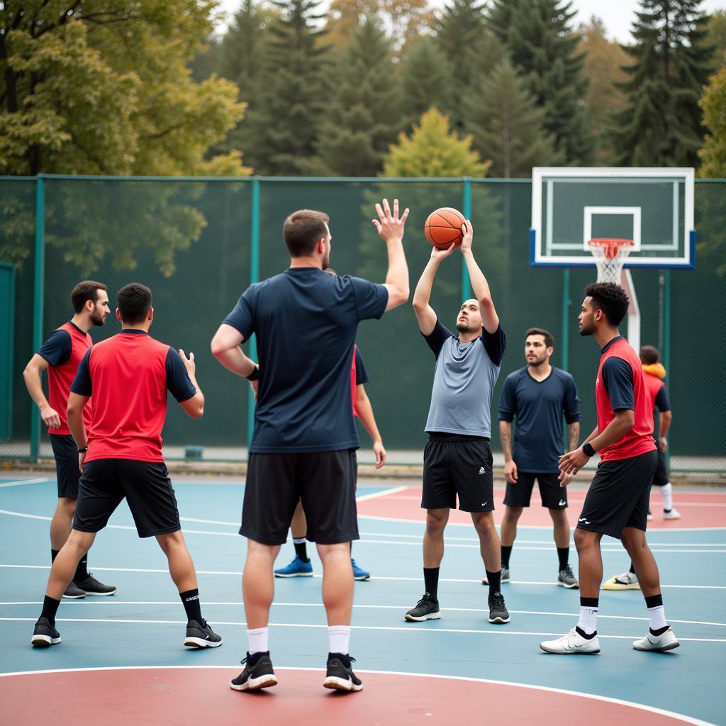 Basketballtraining in Leverkusen