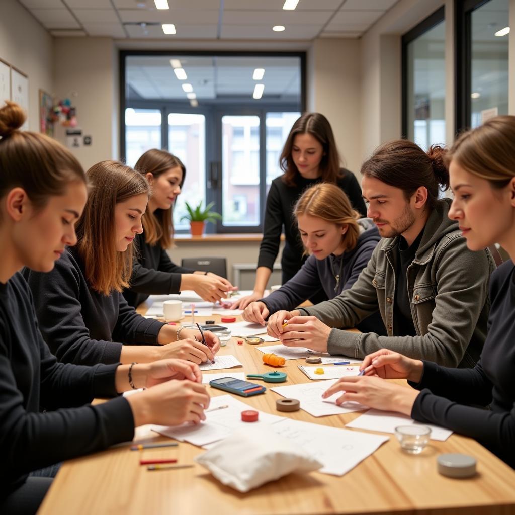 Kreativer Workshop in einem Bastelladen in Leverkusen Wiesdorf