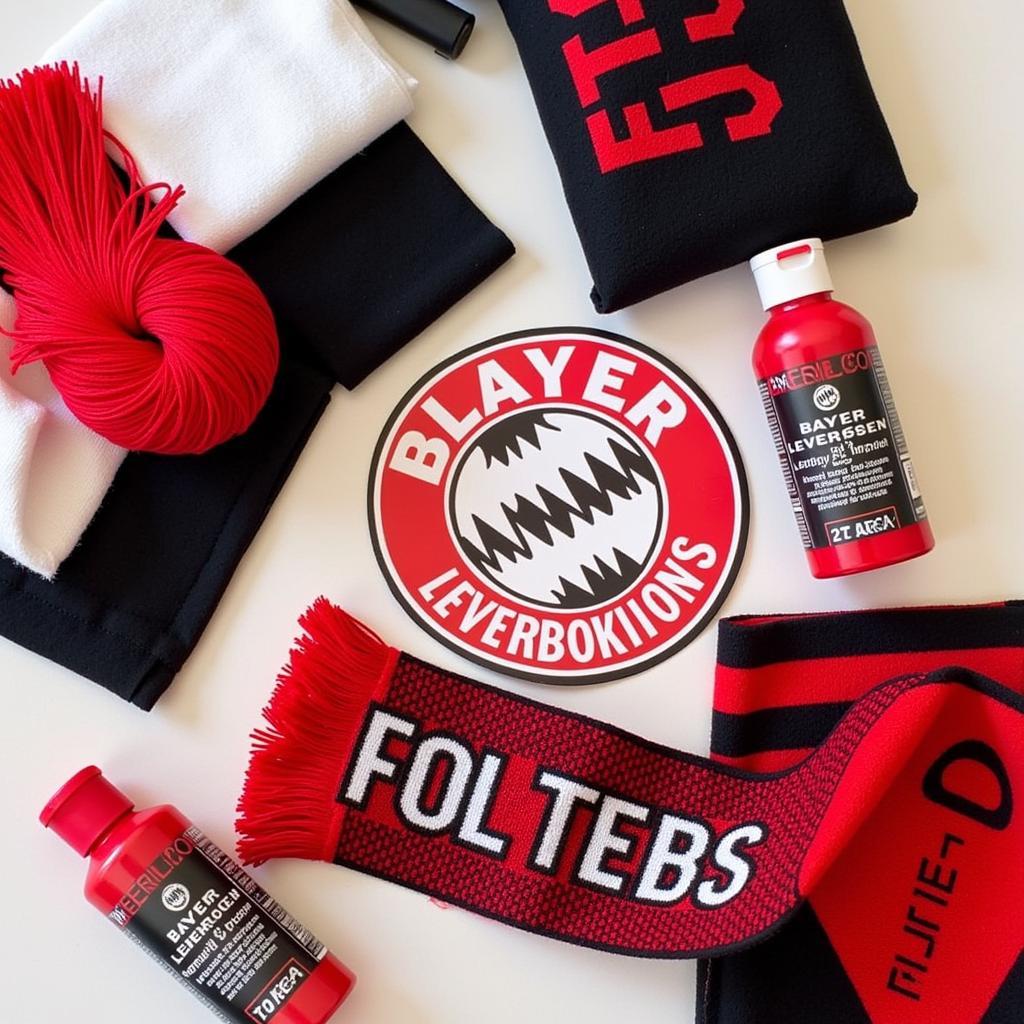 Bastelmaterial für Leverkusen Fanartikel