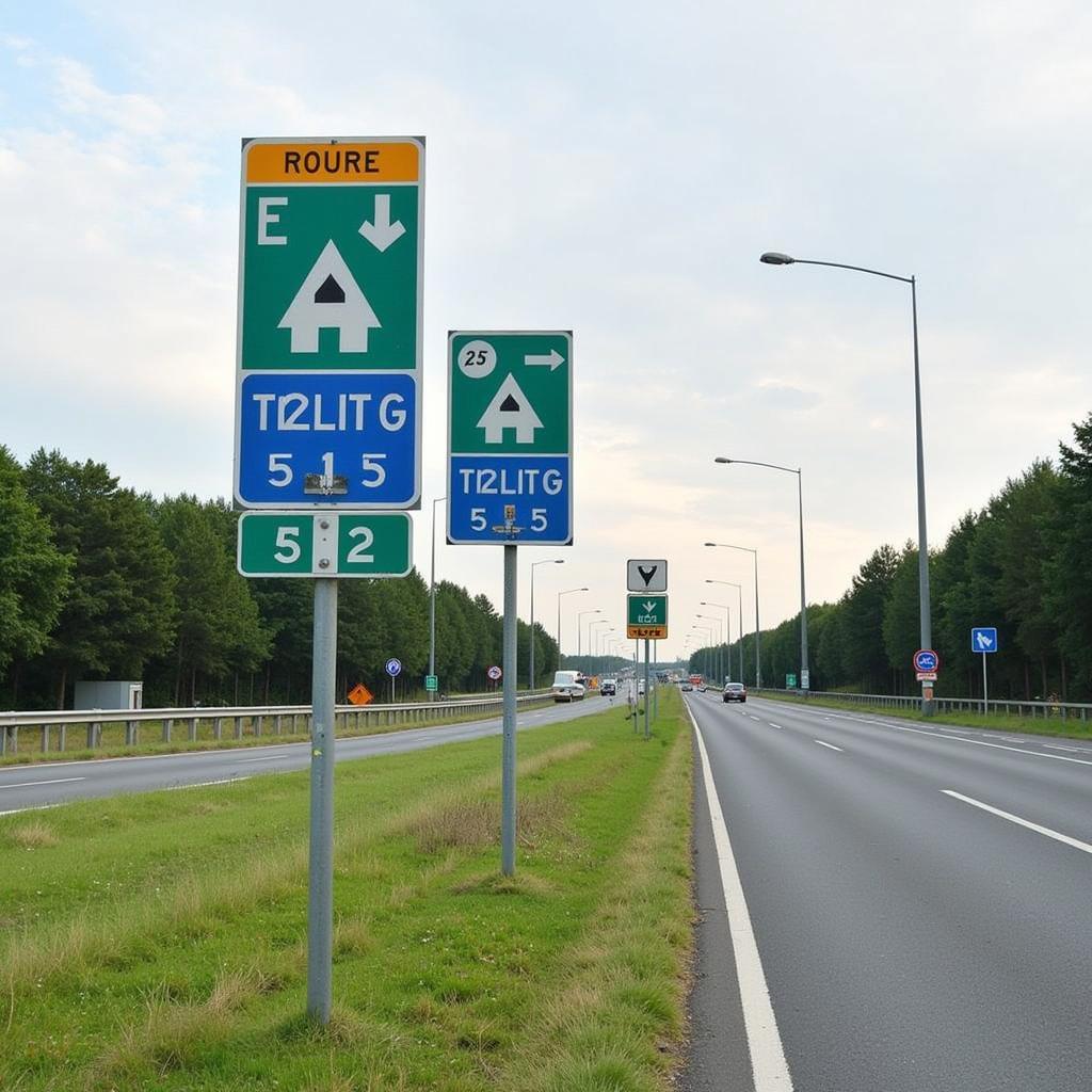 Umleitungen an der Baustelle Leverkusen A1