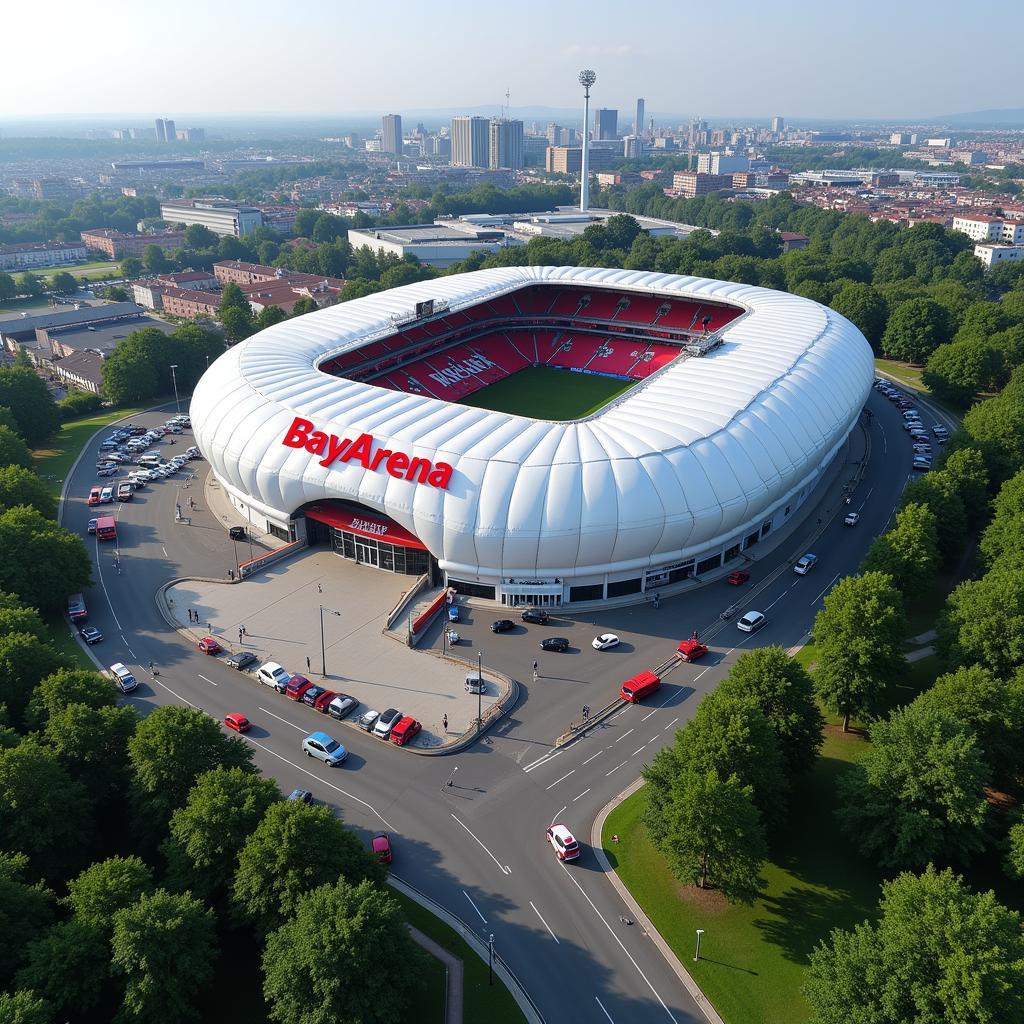 BayArena an der Alkenrather Straße 9 in Leverkusen