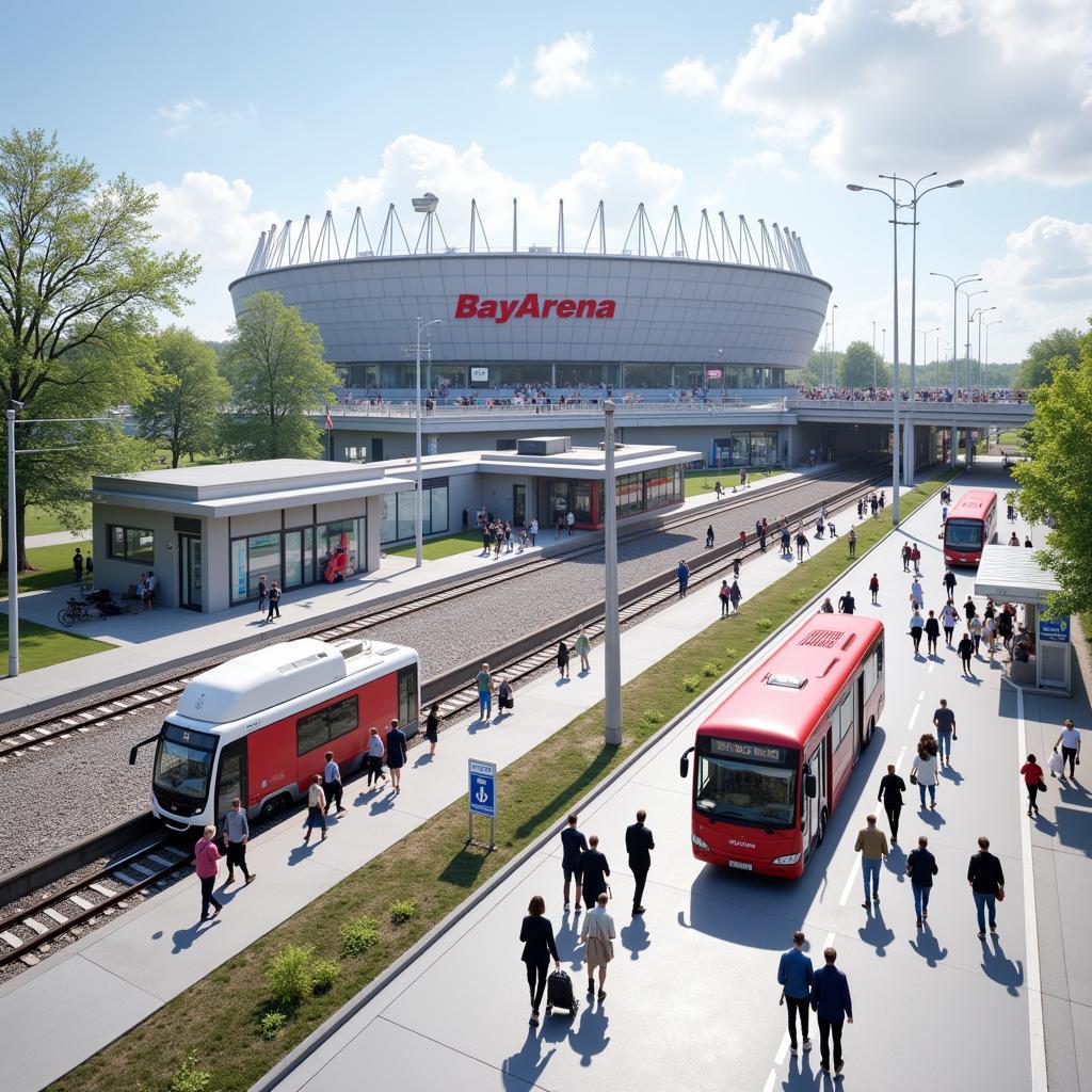 Anreise zur BayArena mit öffentlichen Verkehrsmitteln