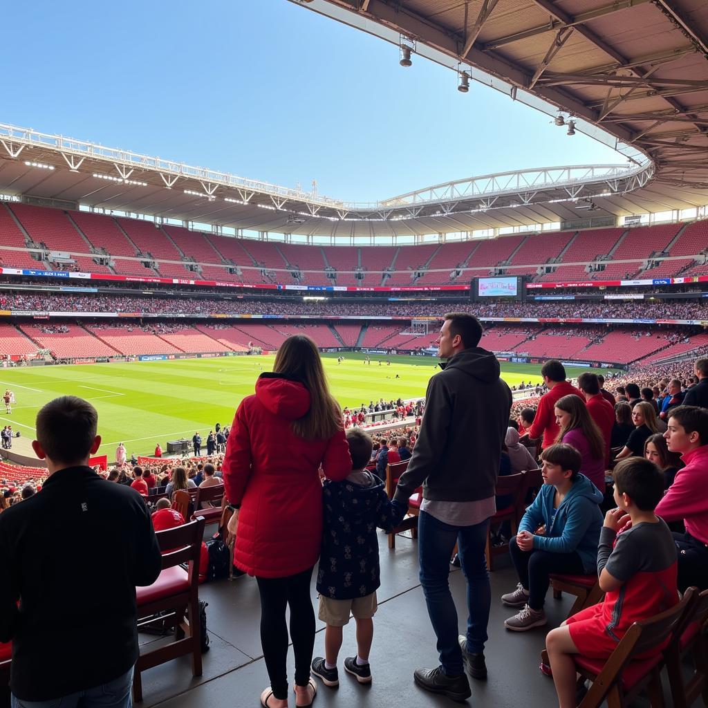 Familienfreundliche Atmosphäre in der BayArena