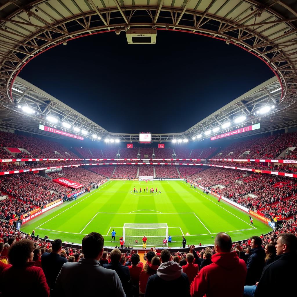 Fußballspiel in der BayArena