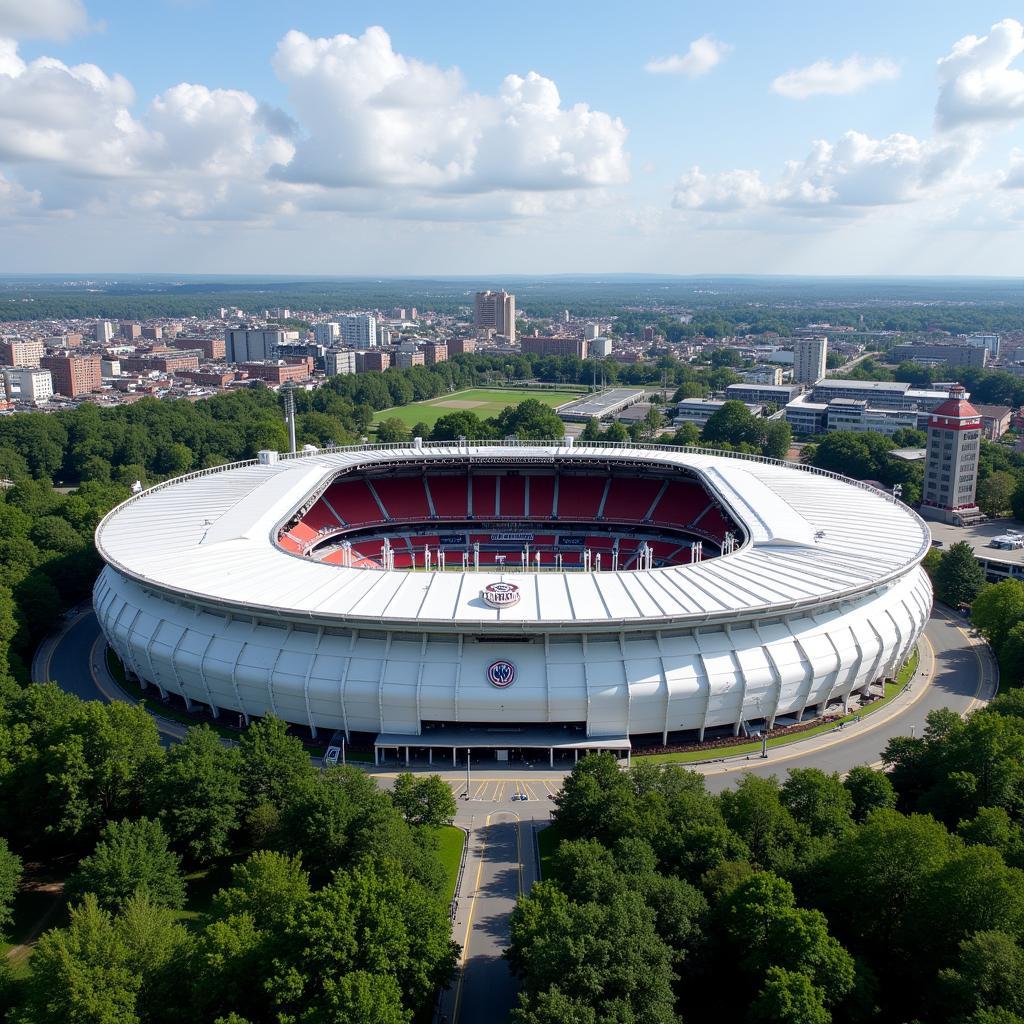 BayArena Fußballstadion in Leverkusen