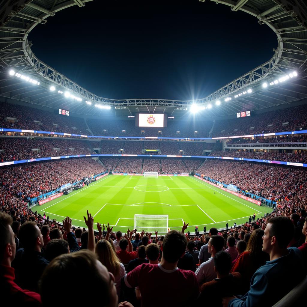 BayArena Innenansicht: Spieltag-Atmosphäre