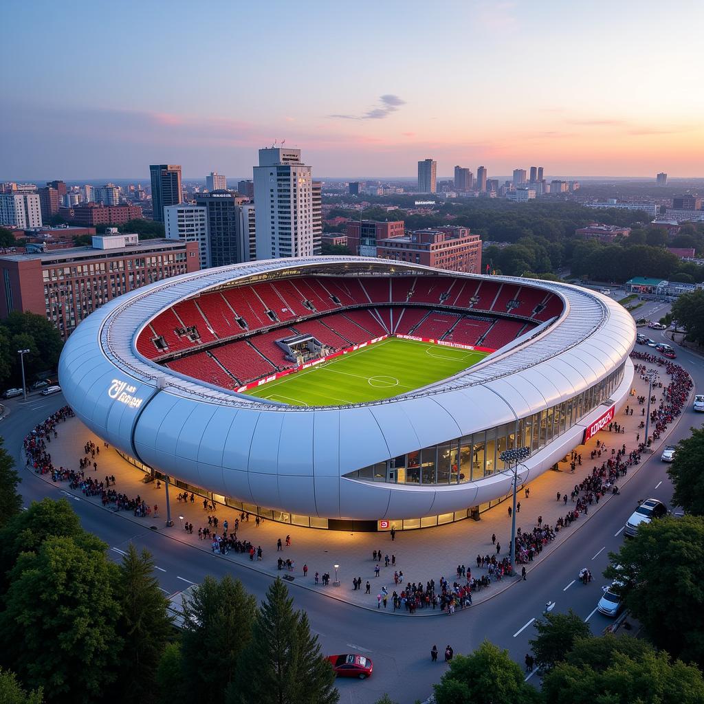 BayArena in Leverkusen Grunder Wiesen