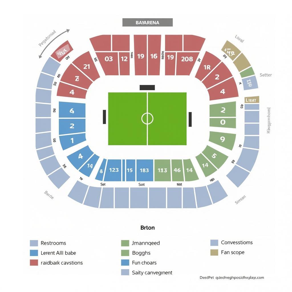 BayArena Stadionplan Übersicht