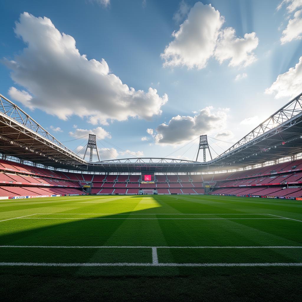 Die BayArena in Leverkusen Westheim: Ein modernes Fußballstadion mit einzigartiger Atmosphäre.