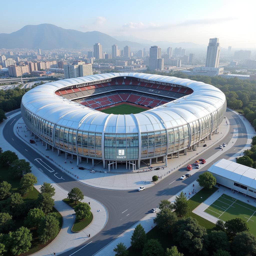 Moderner Fußballstadion BayArena