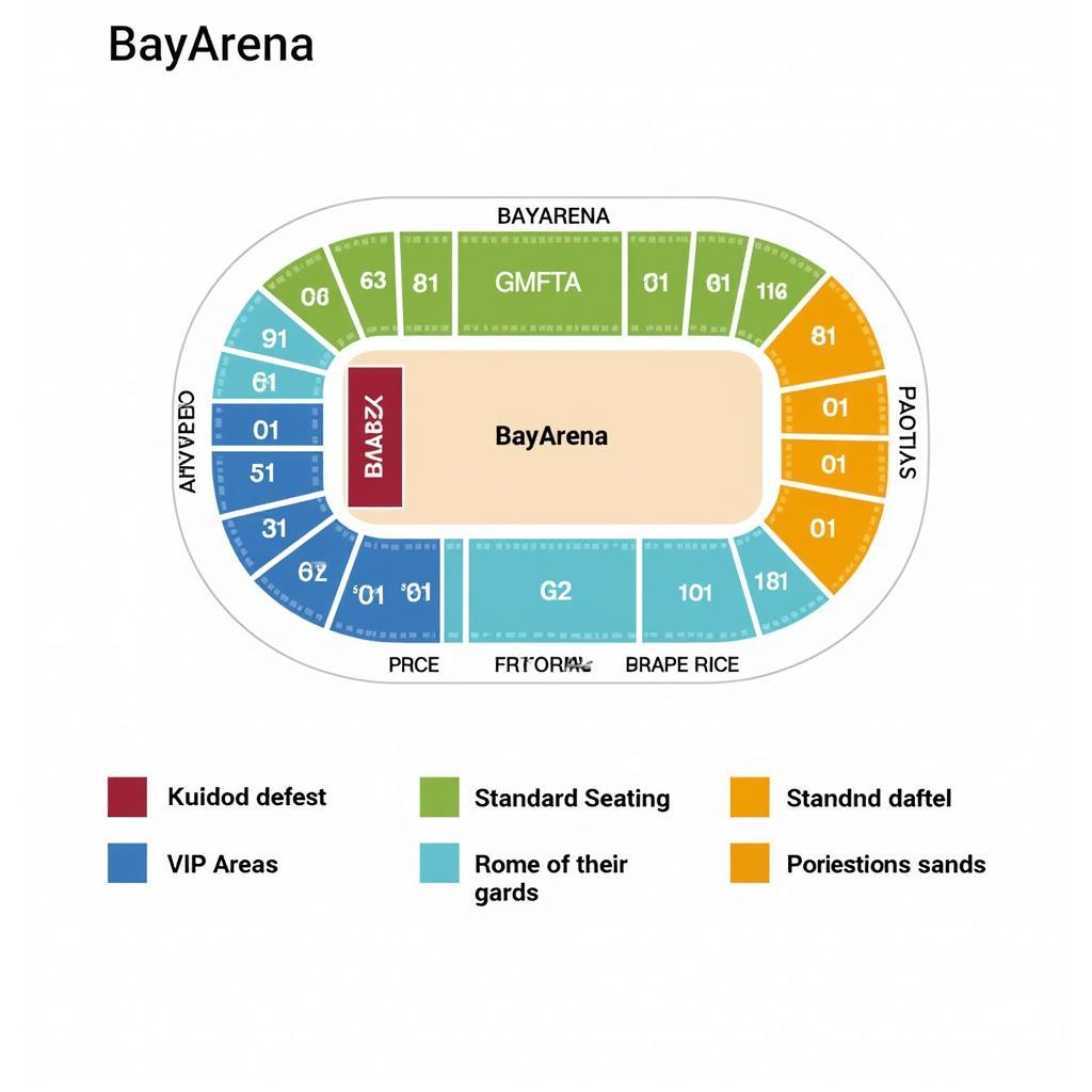 Sitzplan der BayArena mit Ticketkategorien