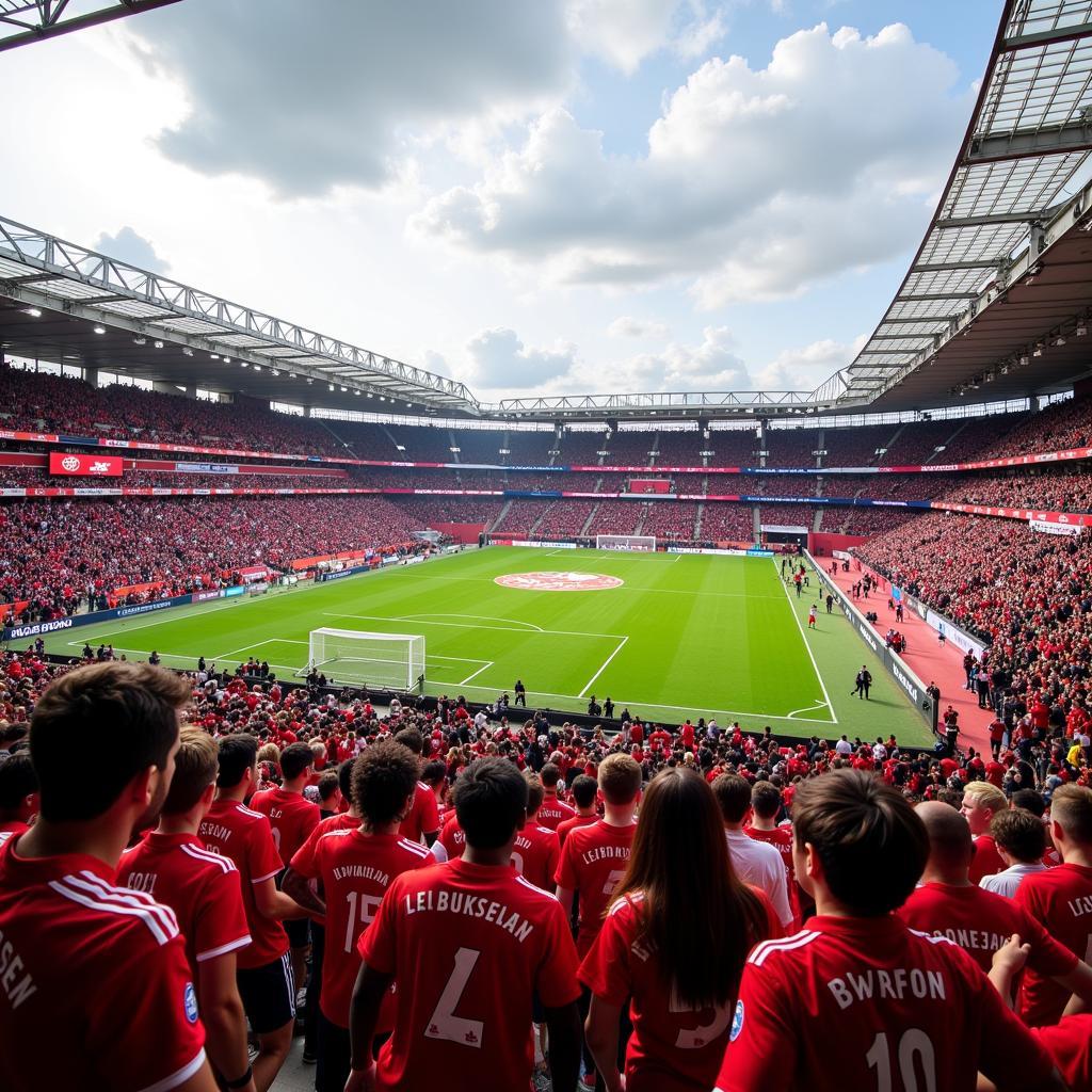 BayArena und Weidenbusch Leverkusen