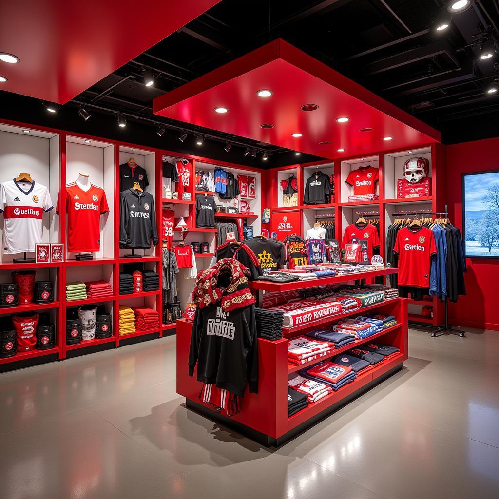 Fanshop im Bayer 04 Besucherzentrum Leverkusen