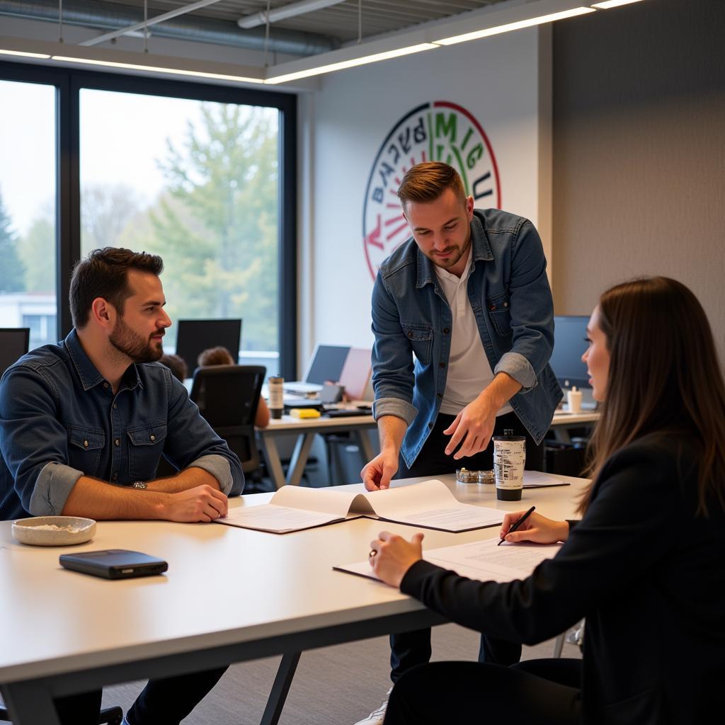 Bayer 04 HR Team in Leverkusen bei der Arbeit