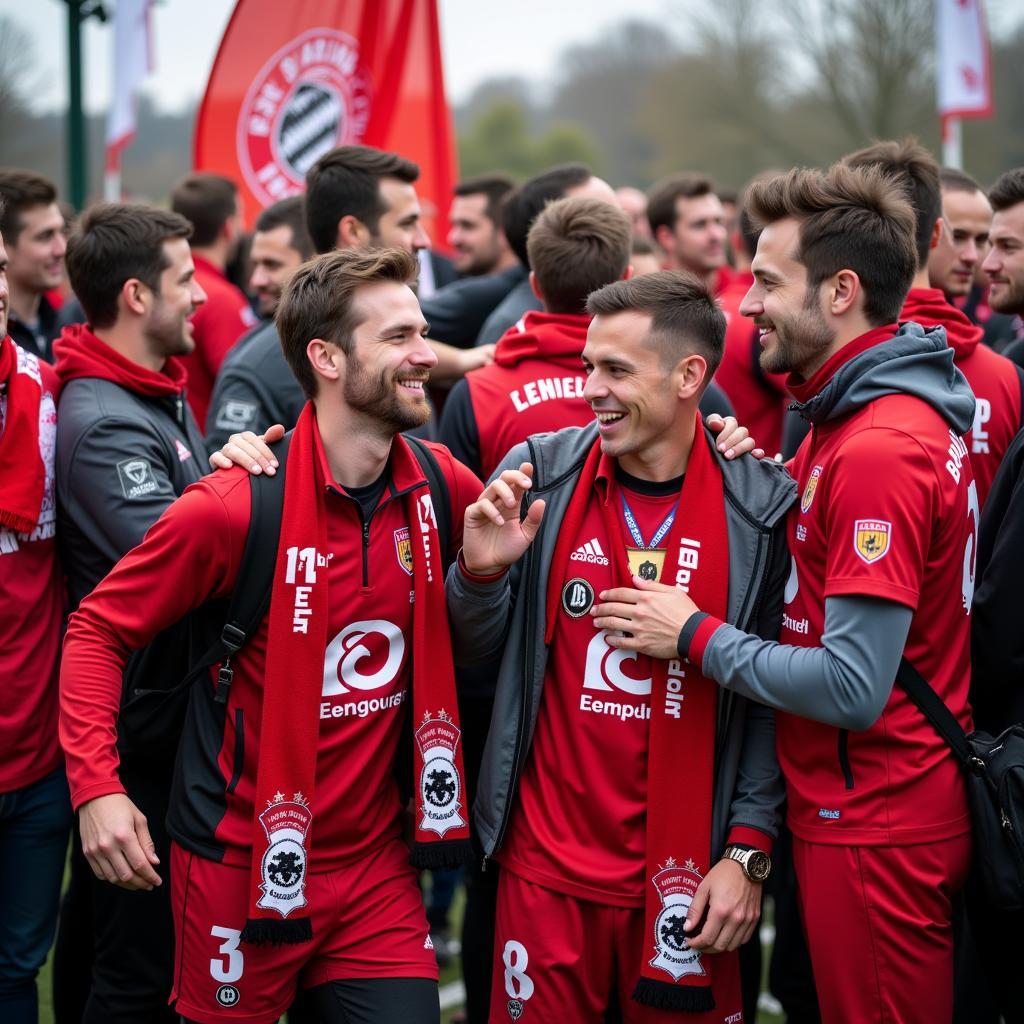 Bayer 04 Leverkusen und Barton Fans treffen sich