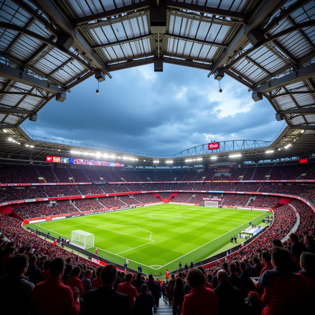 Die BayArena, Heimstadion von Bayer 04 Leverkusen