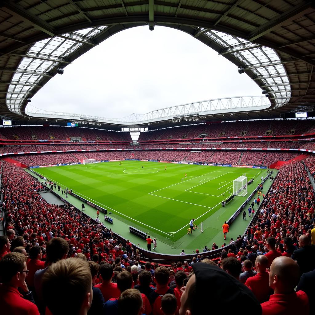 Die Stimmung in der BayArena bei einem Bayer 04 Leverkusen Spiel