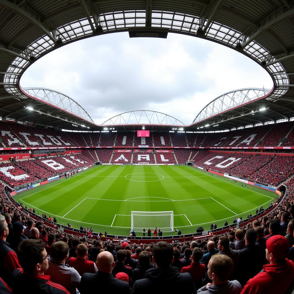 BayArena beim Spiel Bayer 04 Leverkusen gegen Darmstadt 98