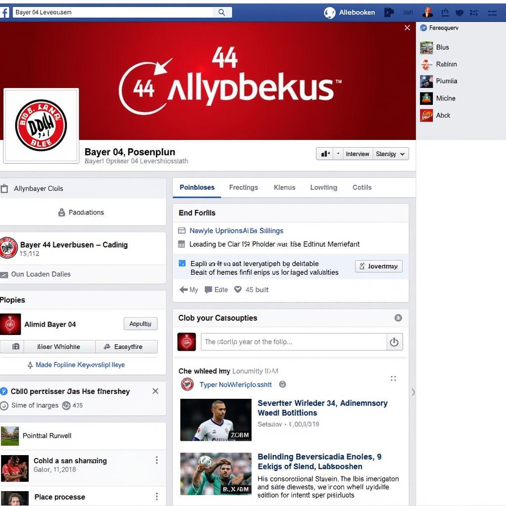 Bayer 04 Leverkusen Facebook-Seite